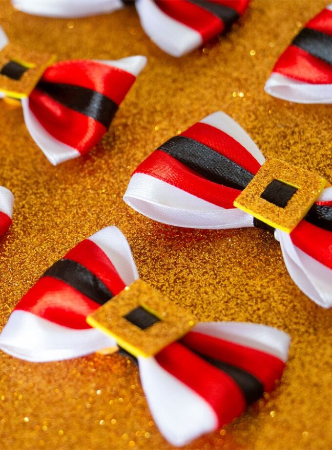 Moñitas Papá Noel para mascotas