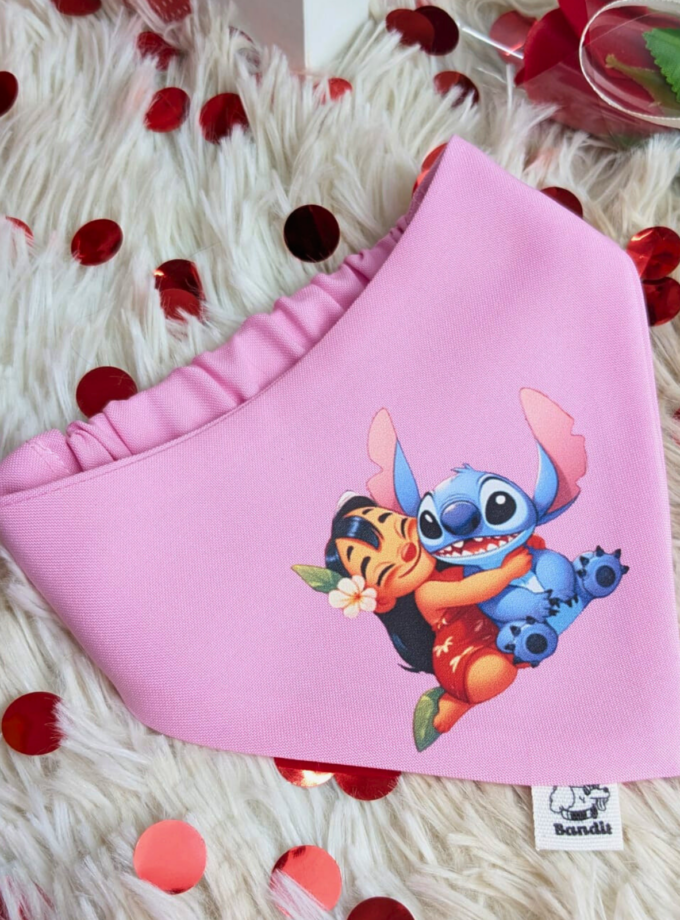 Bandana para mascotas "Ohana Lilo y Stitch"